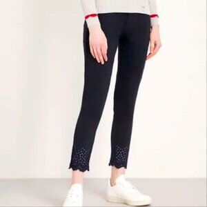 Ted Baker Massiee embroidered hem jeans - navy blue